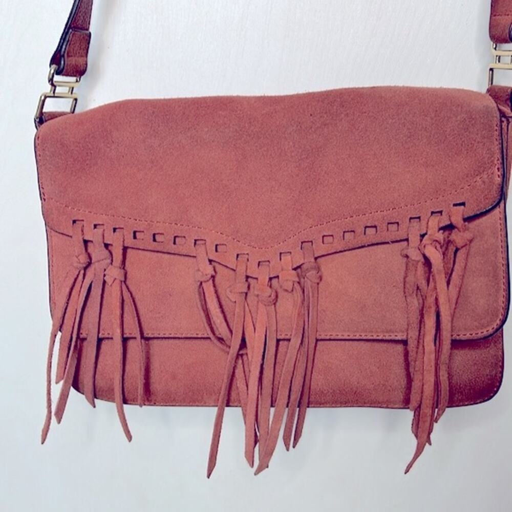 Rebecca Minkoff Rapture Leather Crossbody Shoulder Purse with Fringe